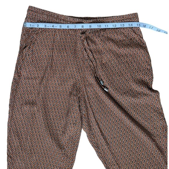 Yessica Rust Patterned Cuffed Flowy Pants Women Size Small - Picture 6 of 7